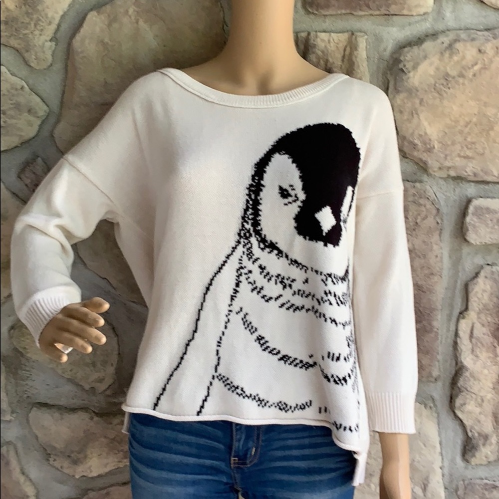 American Eagle Penguin Sweater Size Large